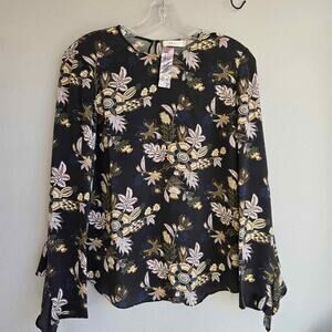 A.L.C. 100% Silk Open-Back Top – Women’s 6 – Long Sleeve – Elegant & Chic